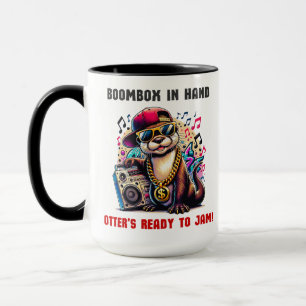 Taza Hip Hop Otter con Boombox y Vibes de música
