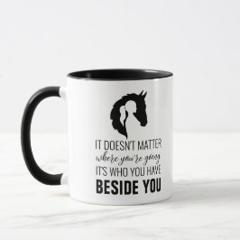 Taza Hípica cita caballo y amante del caballo chica