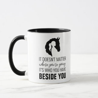 Taza Hípica cita caballo y amante del caballo chica