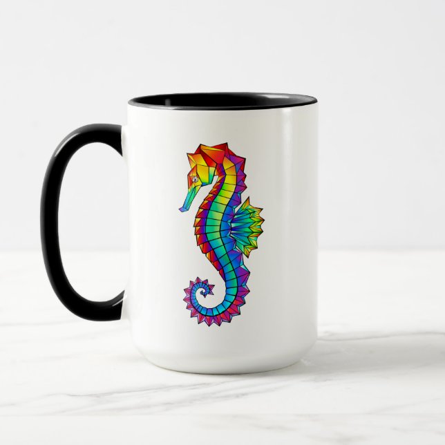 Taza Hipoahoría marino poligonal arcoiris (Izquierda)