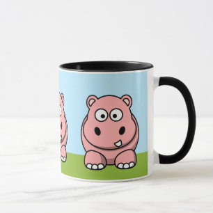 Taza Hipopótamo Rosa Adorable