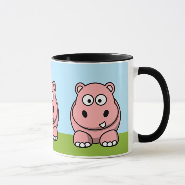 Taza Hipopótamo Rosa Adorable (Derecha)