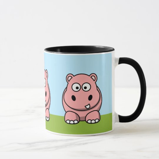 Taza Hipopótamo rosado lindo
