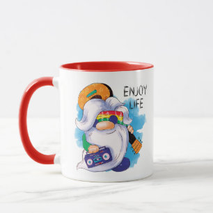 Taza Hippie Gnome: Disfruten la vida