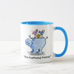 Taza Hippo- Amigos con plumas finas