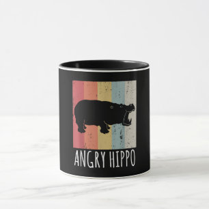 Taza Hippo Enojado Retro - Hipopótamo Vintage