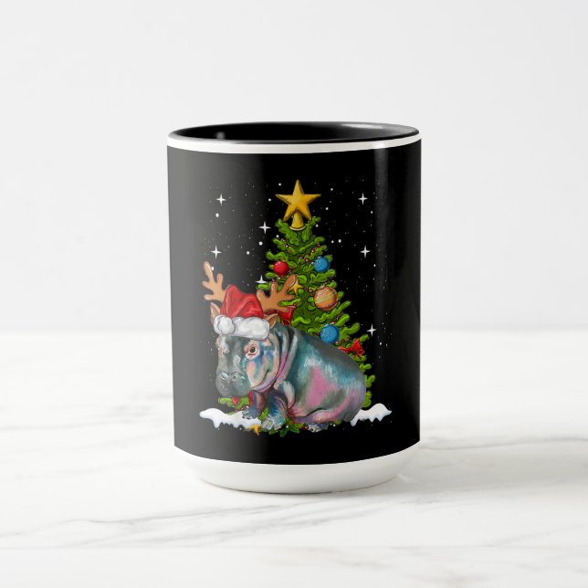 Taza Hippo Fiona Árbol de Navidad Hippopótamo (Centro)