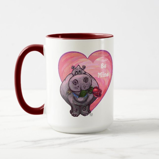 Taza Hippopótamo El día de San Valentín (Izquierda)