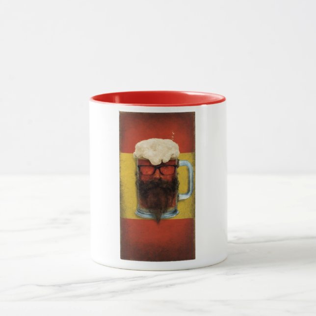 Taza Hipster Beer Beart Mug Art Mug (Centro)