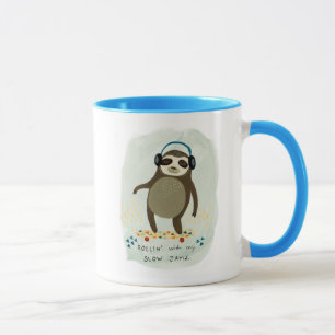 Taza Hipster Sloth   Rollin' Con Mis Atascos Lentos