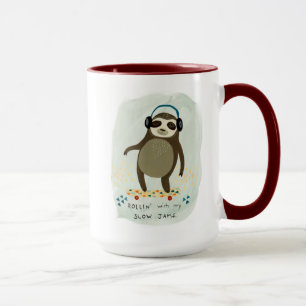 Taza Hipster Sloth   Rollin' Con Mis Atascos Lentos