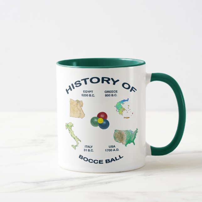 Taza Historia de la bola de Bocce (Derecha)