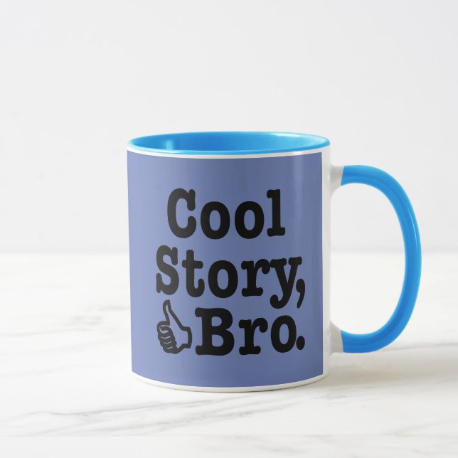 Taza Historia fresca Bro con los pulgares para arriba (Derecha)