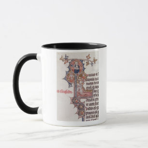 Taza Historiated rubrica "L" que representa el árbol d