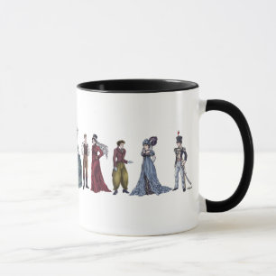 Taza histórica de Jane Austen de la moda de la