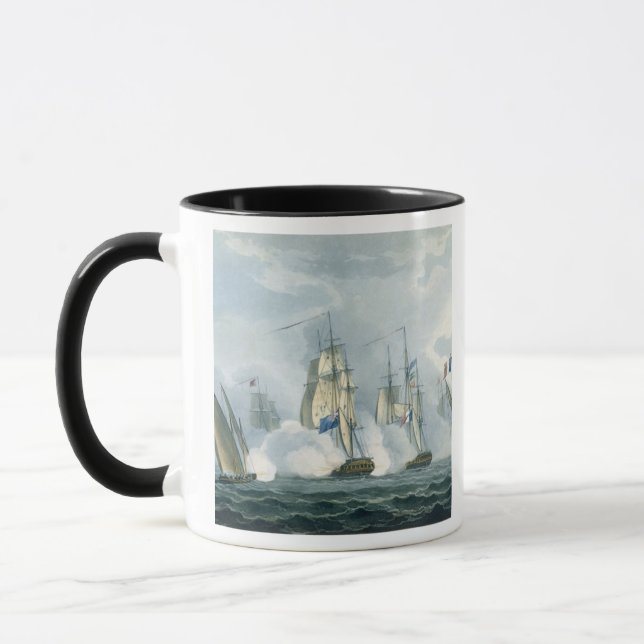 Taza HMS Sirius, capitán Rowse que dedica un Squadr (Izquierda)