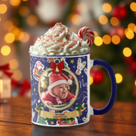 Taza HO de Navidad Blue Merry personalizado!HO!HO! Jarr
