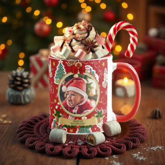 Taza HO de navidad personalizada Red Merry! HO!HO!