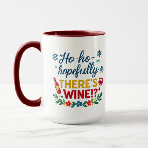 Taza Ho Ho Esperemos Que Haya Vino – Combo Divertido de