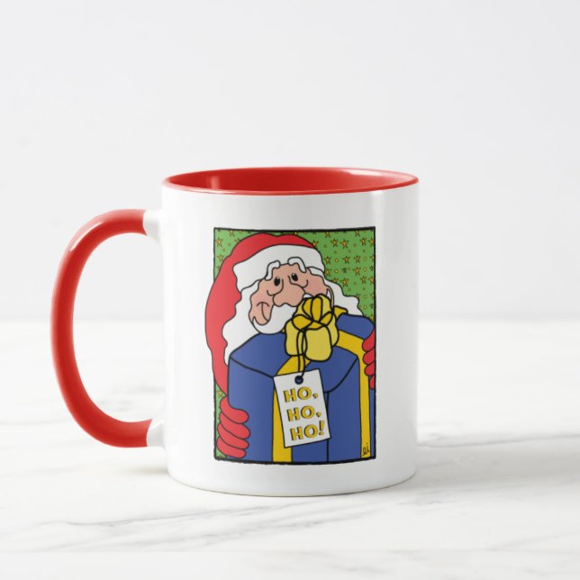 Taza "HO, HO, HO!" SANTA CLAUS Classic White Coffee Mug (Izquierda)