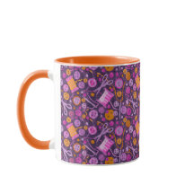 Hobby Hobby Scoter Collage Pattern Purple