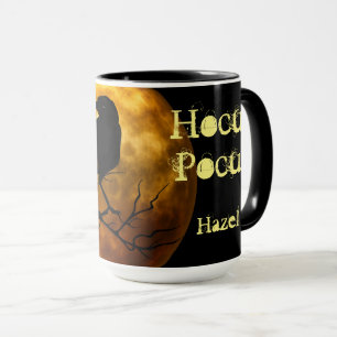 Taza Hocus Personalizado Pocus Raven Moon Halloween