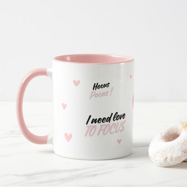 Taza Hocus Pocus I need love to focus (Con donut)