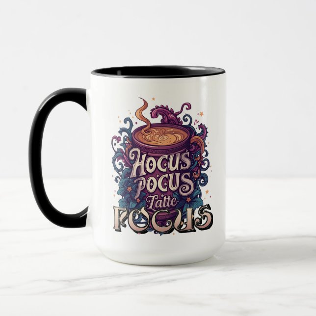 Taza Hocus Pocus Latte Focus Personalizado Café Bruja (Izquierda)