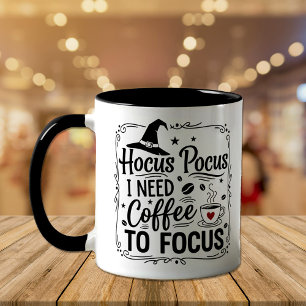 Taza Hocus pocus necesito café para concentrarme