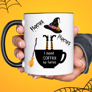 Taza Hocus Pocus Necesito Café para Enfocar la Mug de H