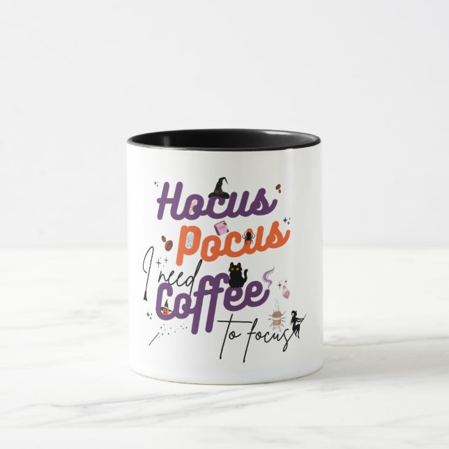 Taza Hocus Pocus necesito café para enfocarme (Centro)