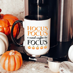 Taza Hocus Pocus Necesito Café para Enfocarme con Nombr