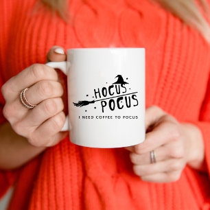 Taza Hocus Pocus Necesito Café Para Enfocarme Halloween