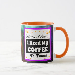 Taza Hocus Pocus Necesito mi café para enfocar las estr