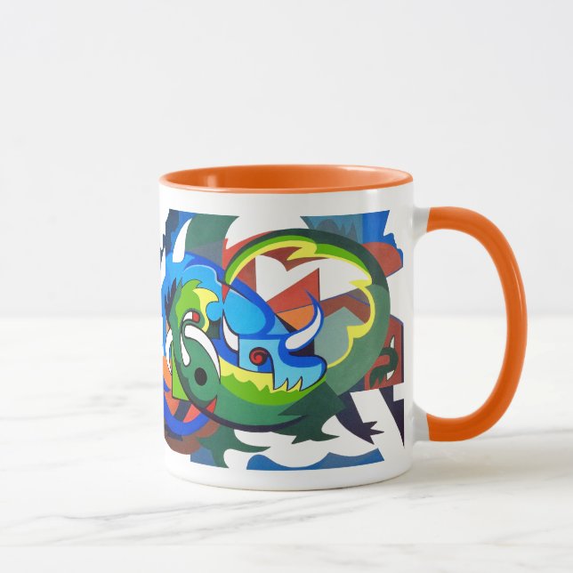 Taza Hodags 8, arte moderno Hodag inspirado en la pelíc (Derecha)