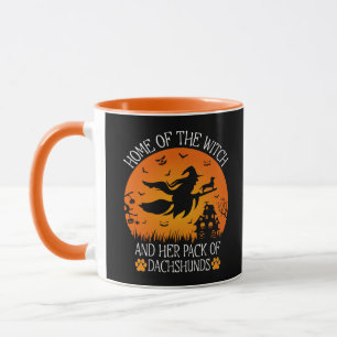 Taza Hogar de la Bruja y su Manada de Dachshunds Cool
