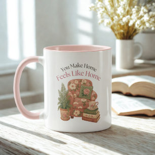Taza Hogar de Mamá Acogedor Silla de Brazo Floral Cita