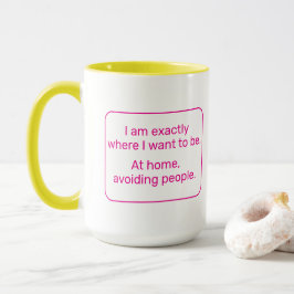 Taza Hogar (diestro, amarillo / rosa)