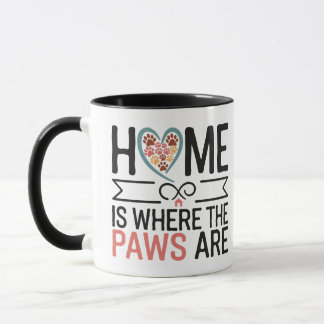Taza hogar es donde las patas son regalo para los amant