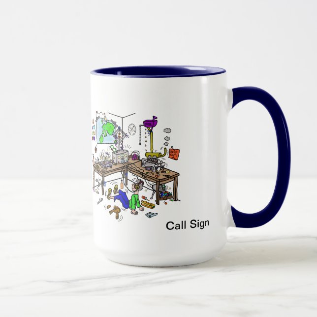 Taza Hogar hecho Gracioso Ham Radio Shack Mug (Derecha)