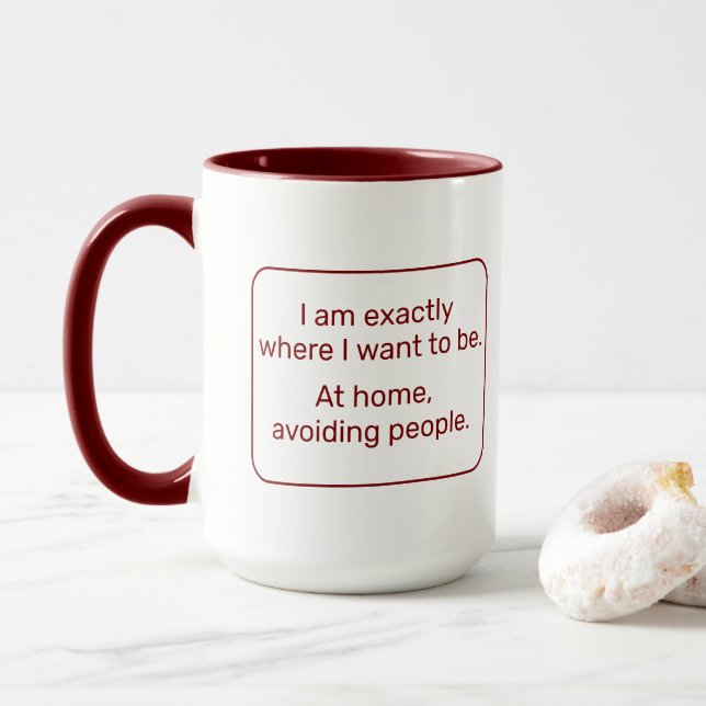 Taza Hogar (mano derecha, rojo) (Con donut)