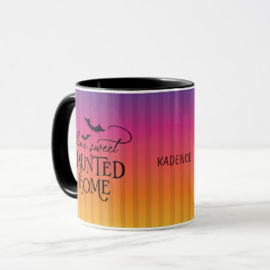 Taza Hogar Personalizado Dulce Hogar Embrujado Hallowee