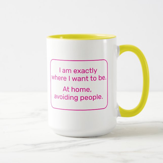 Taza Hogar (zurdo, amarillo/rosa) (Derecha)