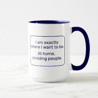 Taza Hogar (zurdo, azul)