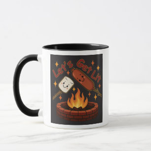 Taza Hoguera 'Let's Get Lit' – Malvavisco y Hot Dog Lin