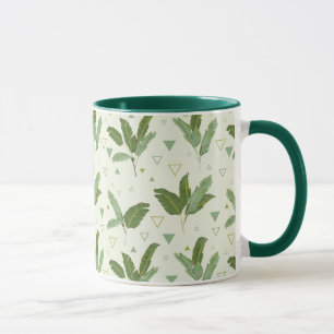 Taza Hoja del plátano con los triángulos