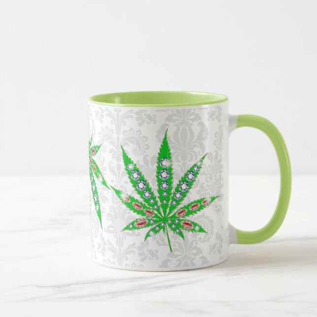 Taza Hoja Médica Verde Con Hemorragia Y Parachoques (Derecha)