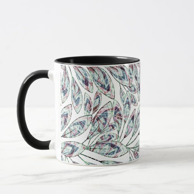 Taza hojas. (Izquierda)