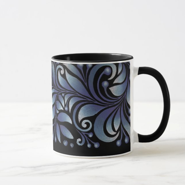 Taza hojas azules (Derecha)