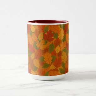 Taza Hojas clásicas de otoño con patrón